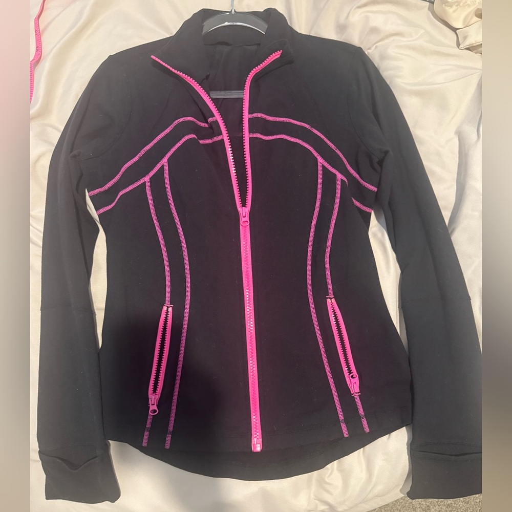 Lululemon Define Jacket Black and Pink Size 10